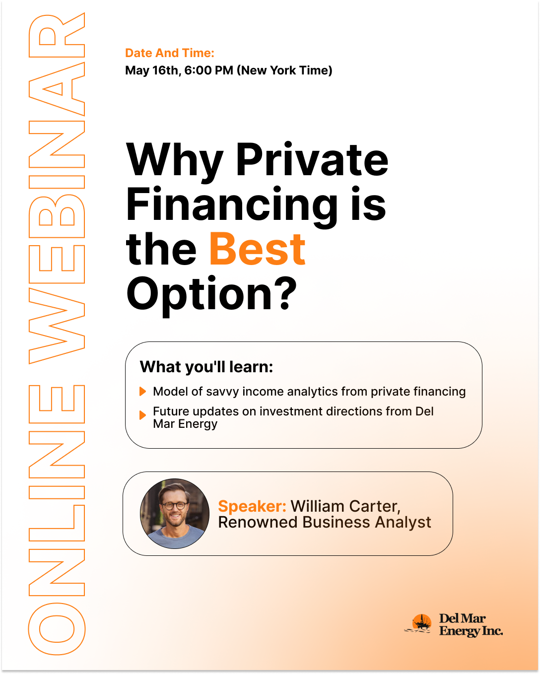 Online Webinar: The Benefits of Private Financing